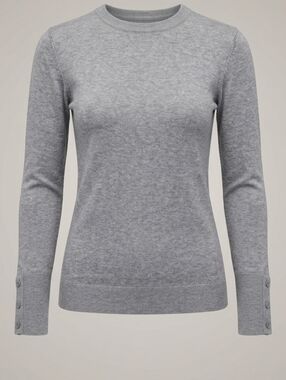 Pulse Women's Heather Gray Crew Neck Sweater